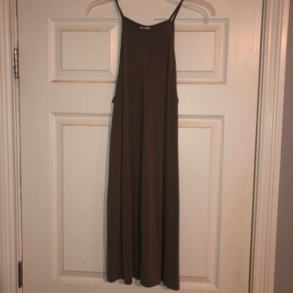 Olive Green Dress.